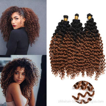 14Inch 24Strands Ombre Braiding Hair Extensions Passion Water Wave Crochet  Synthetic Hair Extensions synthetic braiding hair